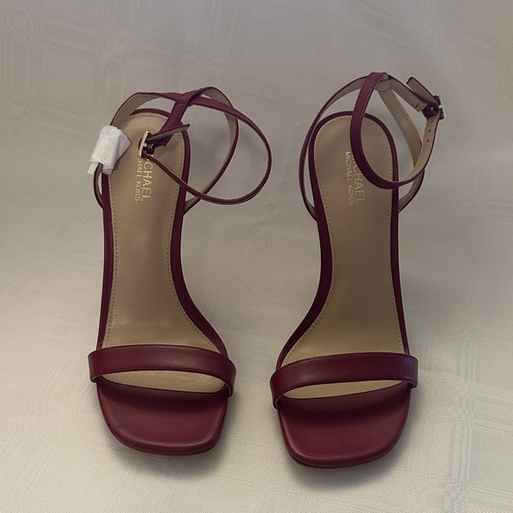 Michael Kors Burgundy Heeled Sandals - Picture 1 of 4
